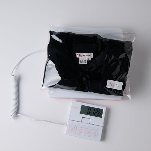 Vtg Talbots Blazer Jacket Womens 6 Black Velvet Trim Single Breasted Cropped 90s - Picture 9 of 9